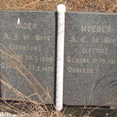 BEER A.J., de 1909-1973 &amp; A.C. 1912-