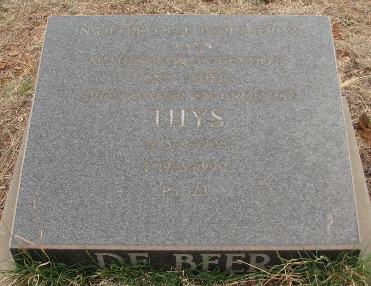 BEER Thys, de 1908-1990
