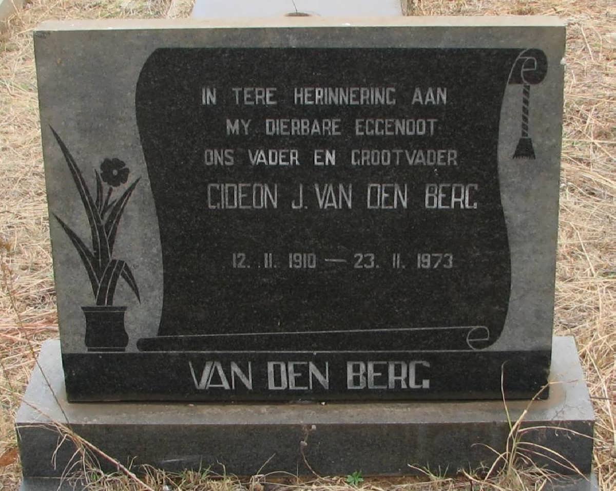 BERG Gideon J., van den 1910-1973