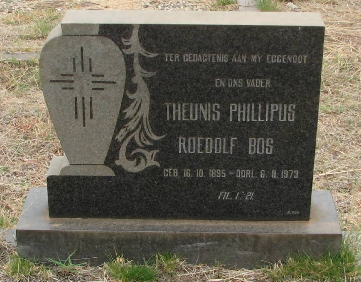 BOS Theunis Phillipus Roedolf 1895-1973