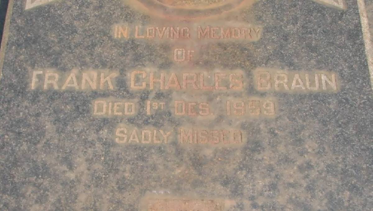 BRAUN Frank Charles -1959