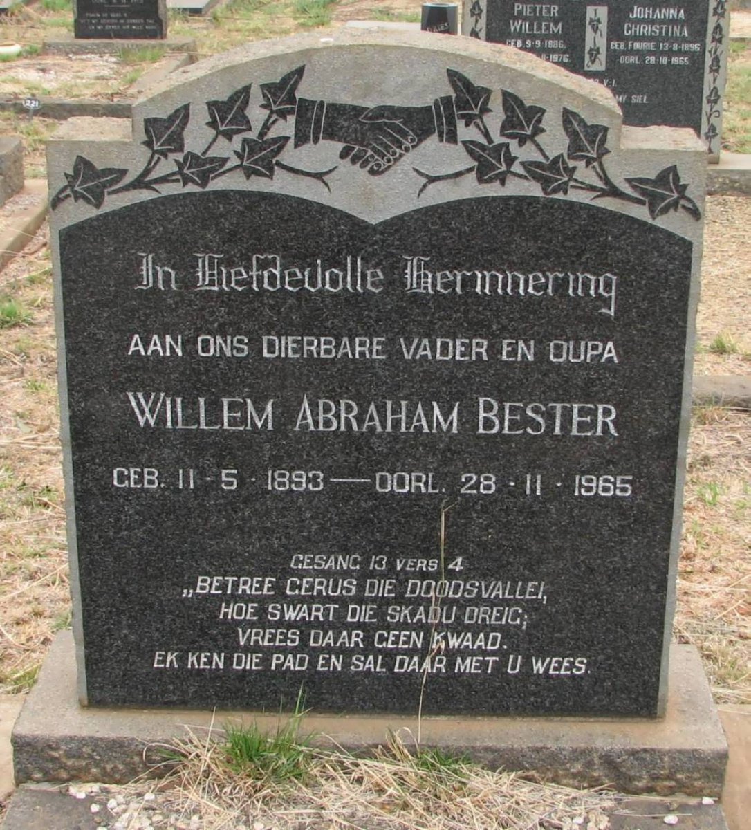 BESTER Willem Abraham 1893-1965