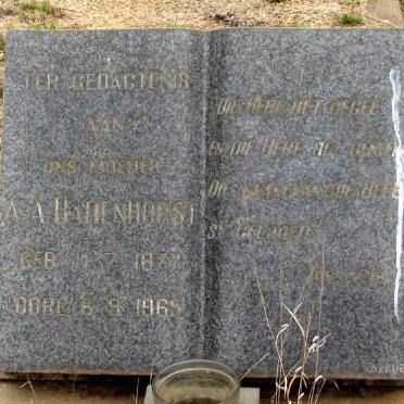 BADENHORST A.A. 1877-1965