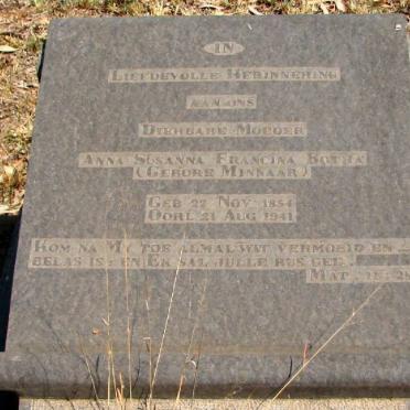 BOTHA Anna Susanna Francina nee MINNAAR 18?4-1941