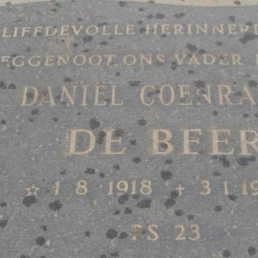 BEER Daniel Coenraad, de 1918-1984