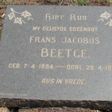 BEETGE Frans Jacobus 1884-1960
