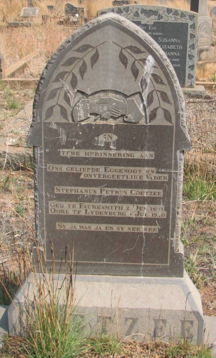 COETZEE Stephanus Petrus 1880-1940