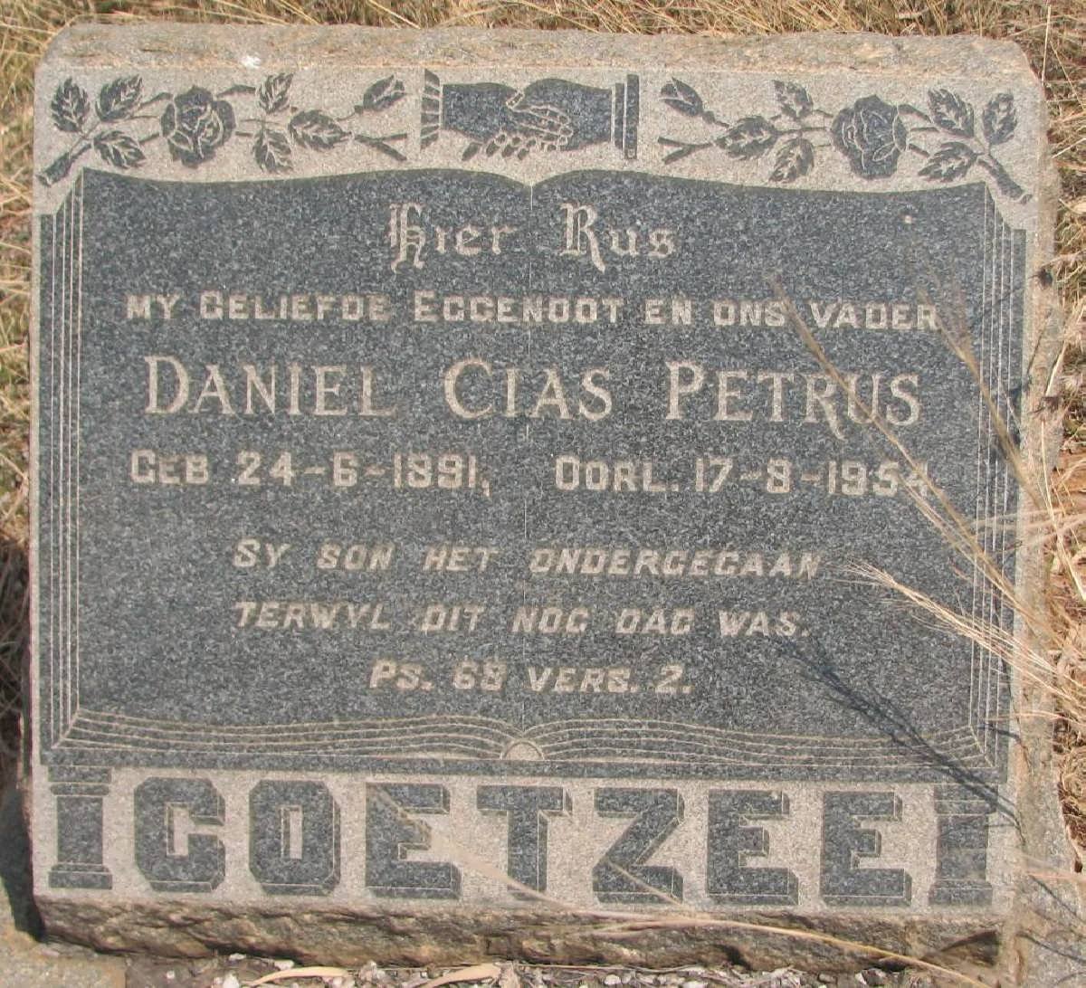 COETZEE Daniel Cias Petrus 1891-1954