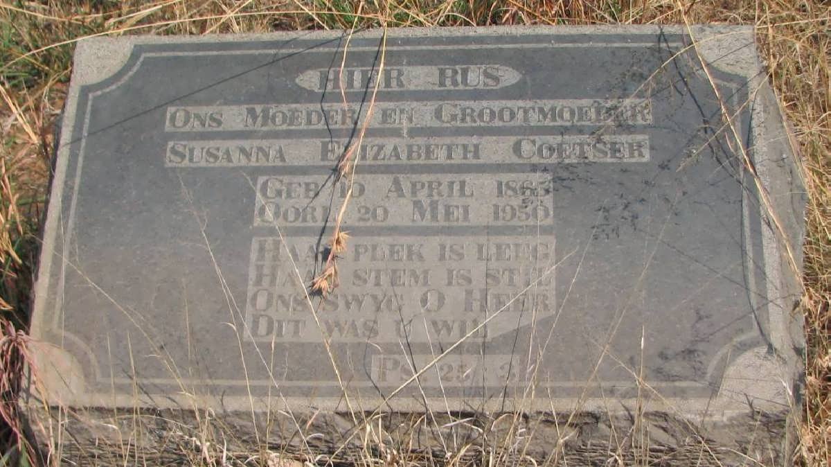COETSER Susanna Elizabeth 1865-1950