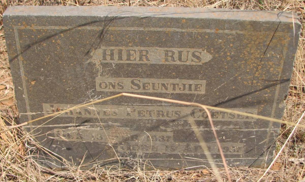 COETSER Johannes Petrus 1937-1937