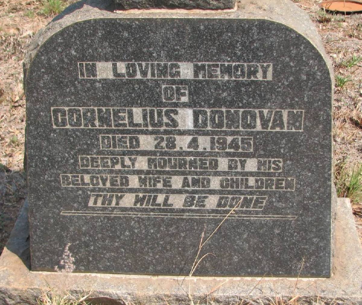 DONOVAN Cornelius -1945