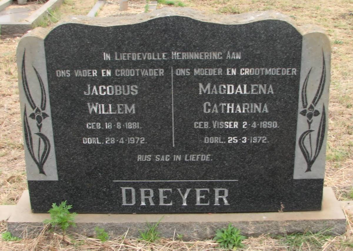 DREYER Jacobus Willem 1881-1972 &amp; Magdalena Catharina VISSER 1890-1972