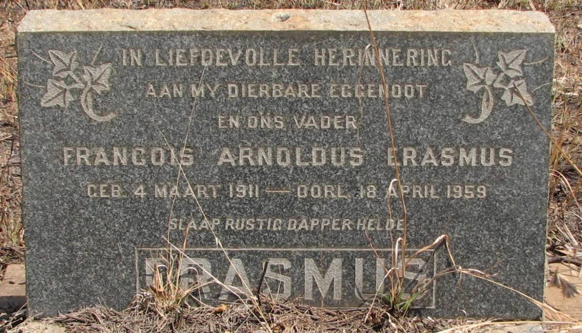ERASMUS Francois Arnoldus 1911-1959