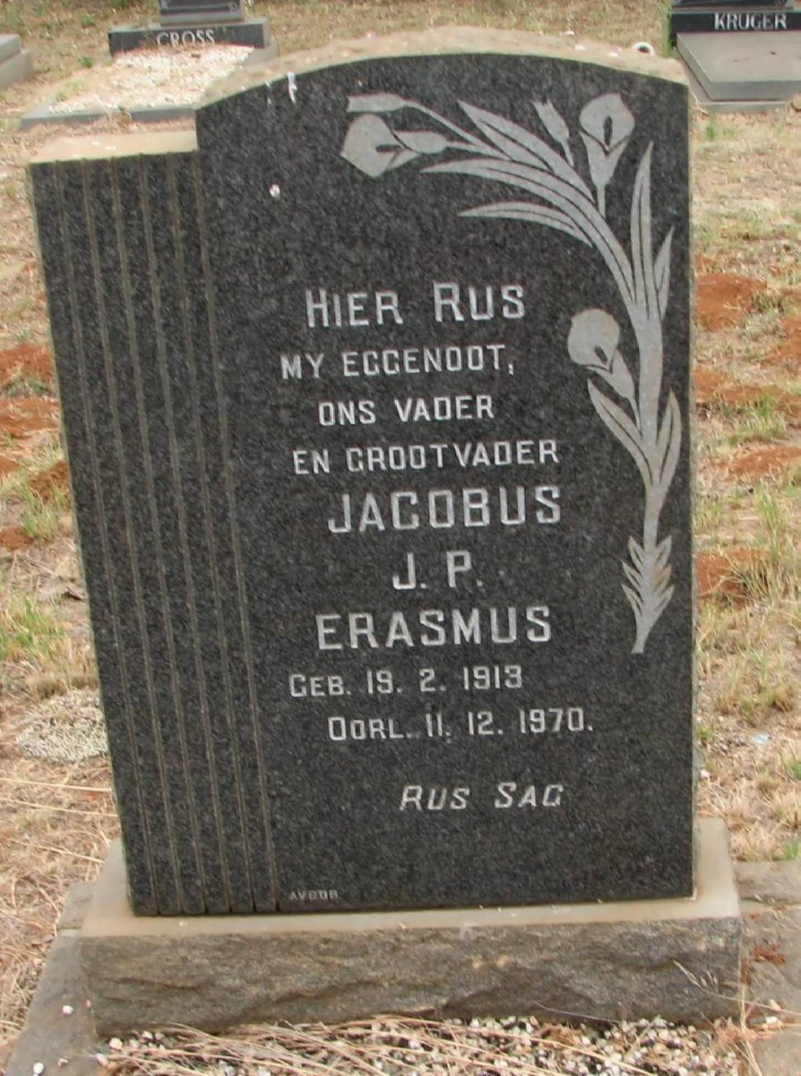 ERASMUS Jacobus J.P. 1913-1970