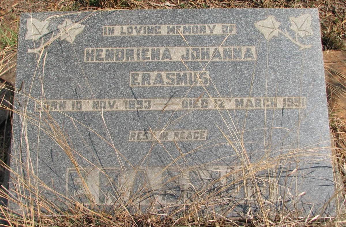 ERASMUS Hendriena Johanna 1853-1951