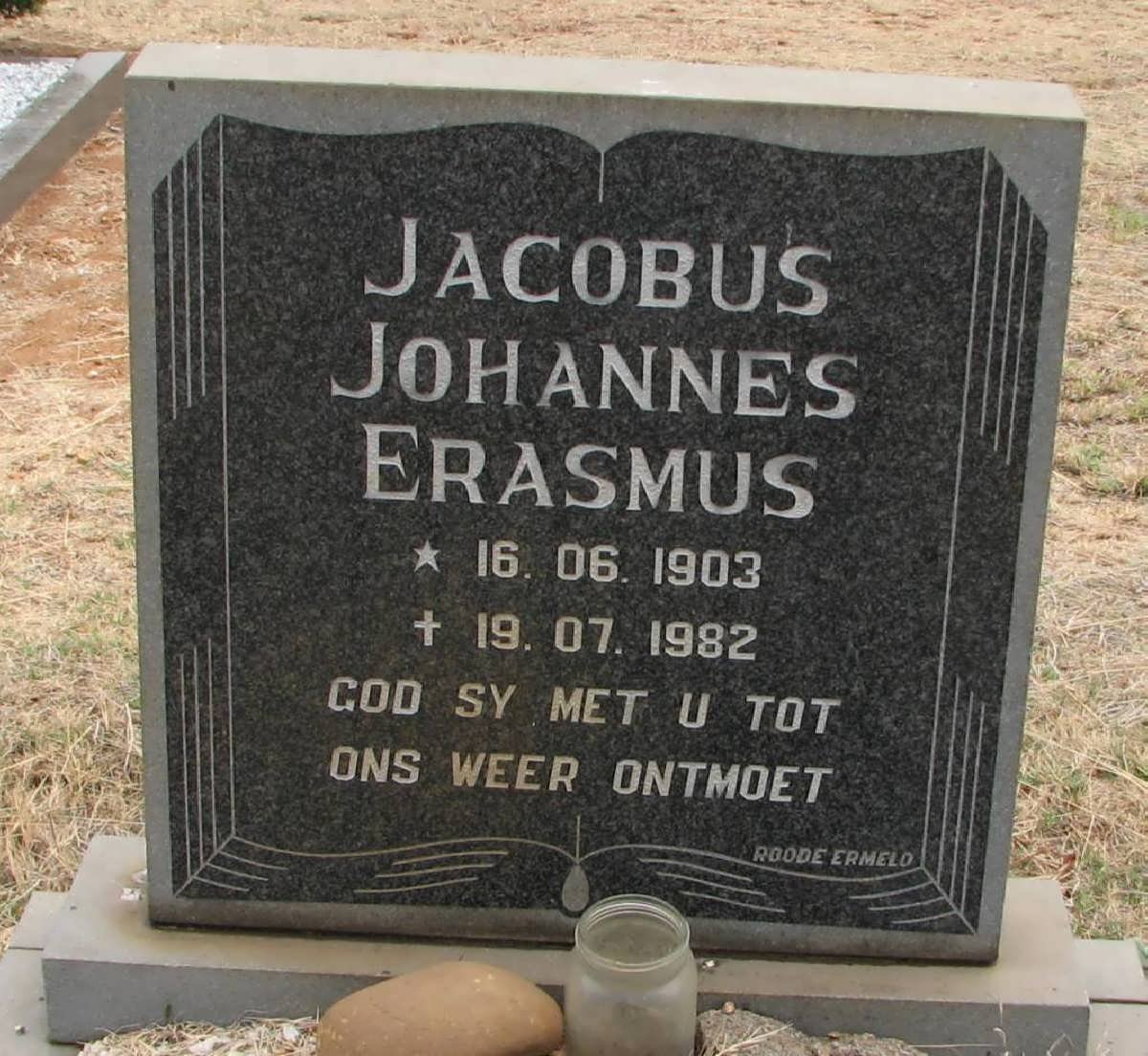ERASMUS Jacobus Johannes 1903-1982