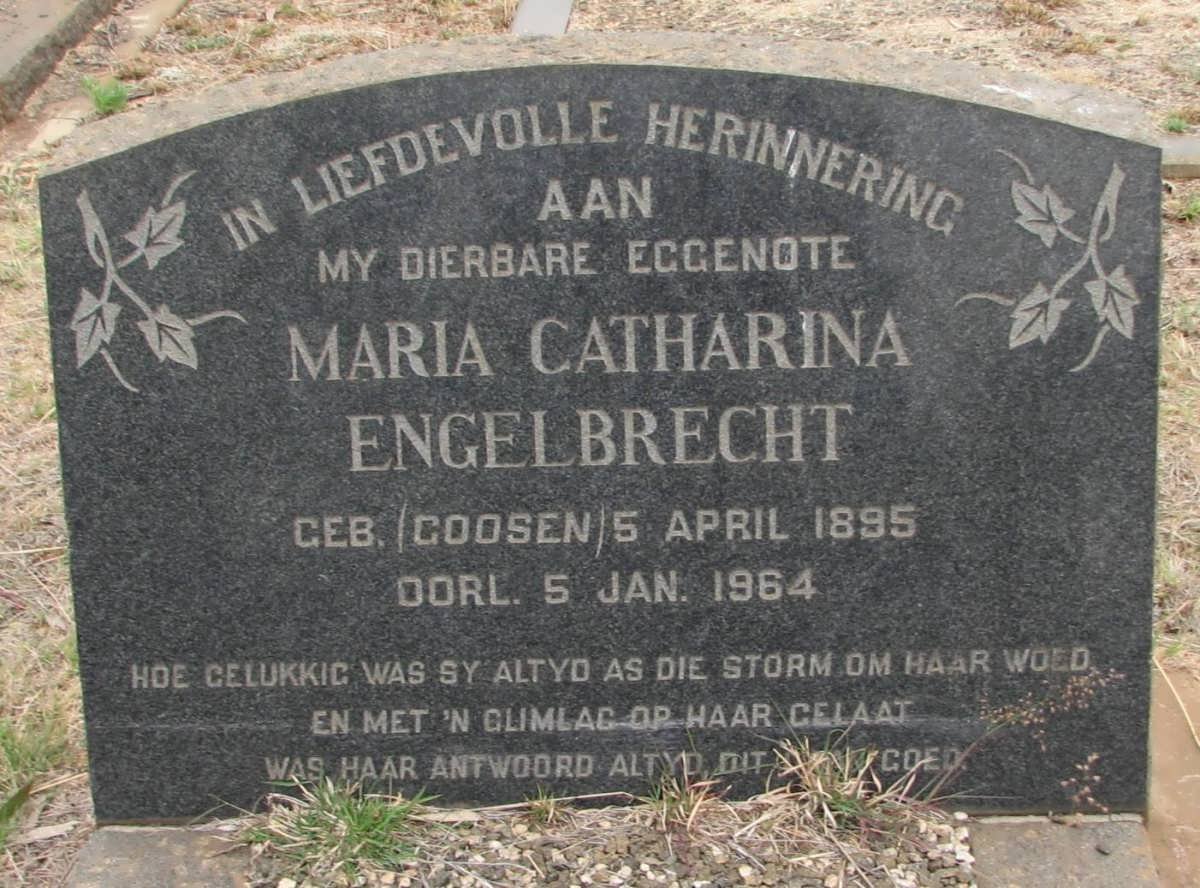 ENGELBRECHT Maria Catharina nee GOOSEN 1895-1964