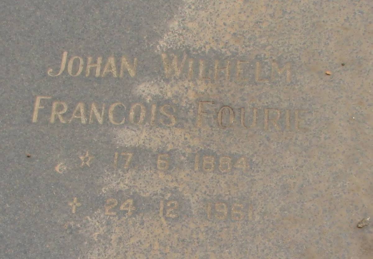 FOURIE Johan Wilhelm Francois 1884-1961