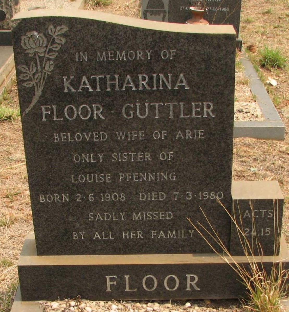 FLOOR Katharina nee GÜTTLER 1908-1980
