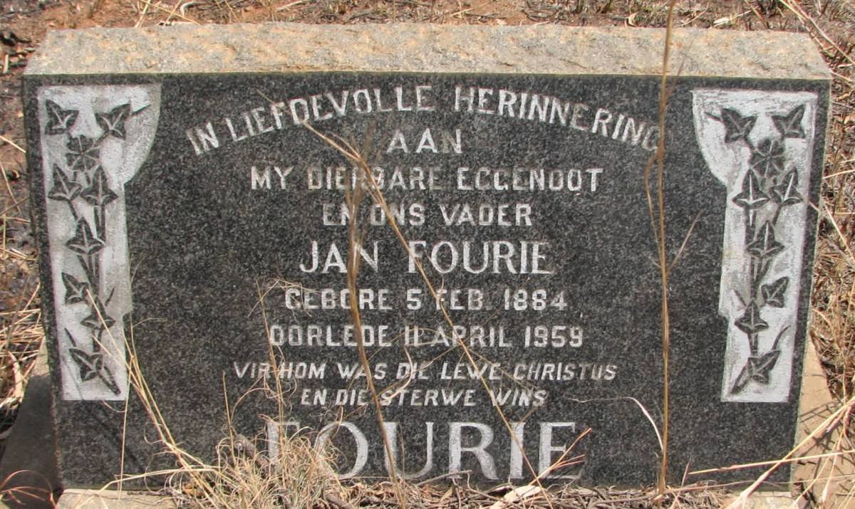 FOURIE Jan 1884-1959