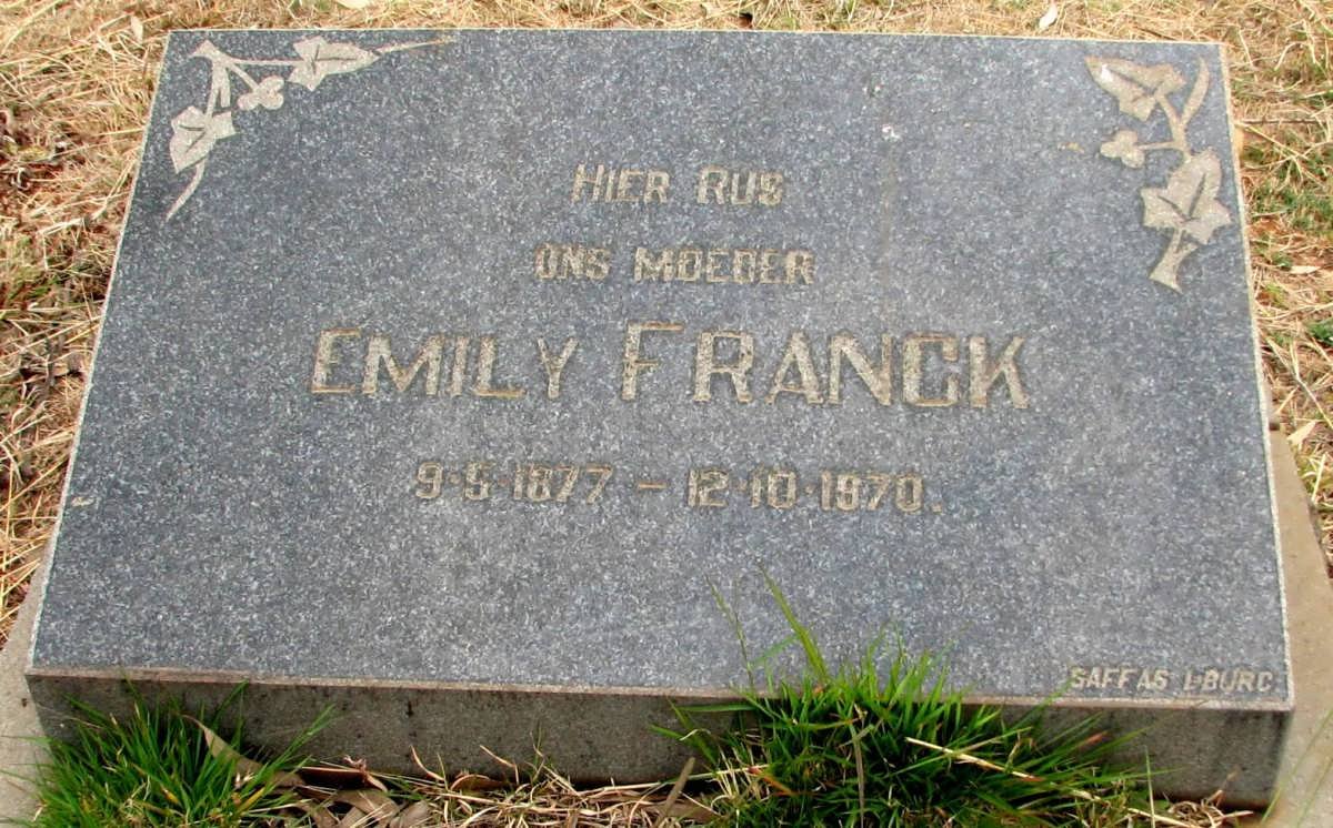 FRANCK Emily 1877-1970