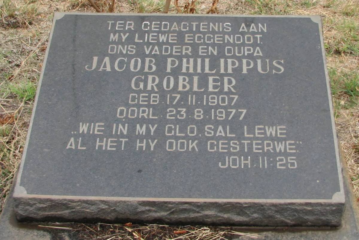 GROBLER Jacob Philippus 1907-1977