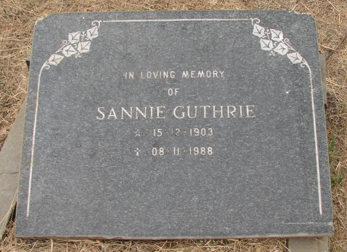 GUTHRIE Sannie 1903-1988