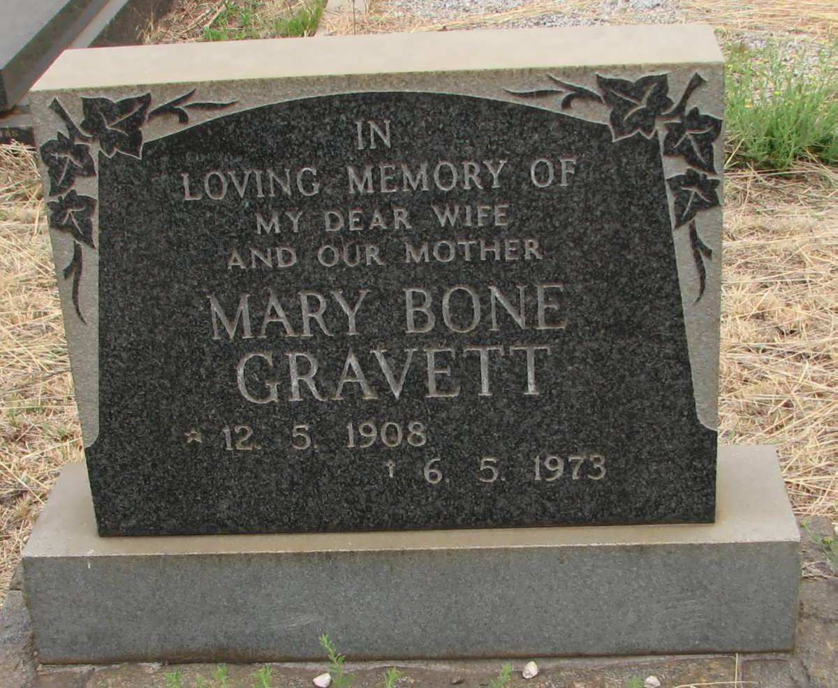 GRAVETT Mary Bone 1908-1973