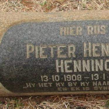 HENNING Pieter Hendrik 1908-1969