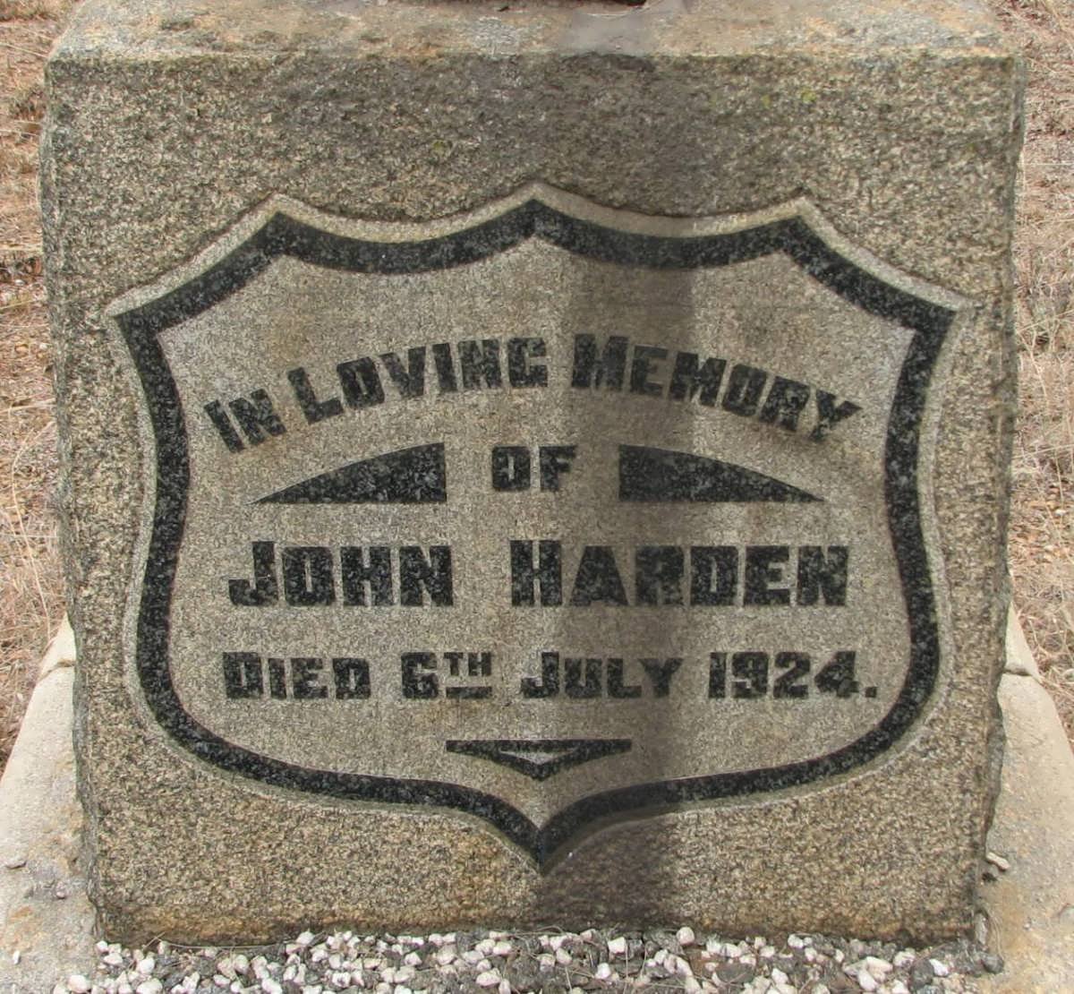 HARDEN John -1924