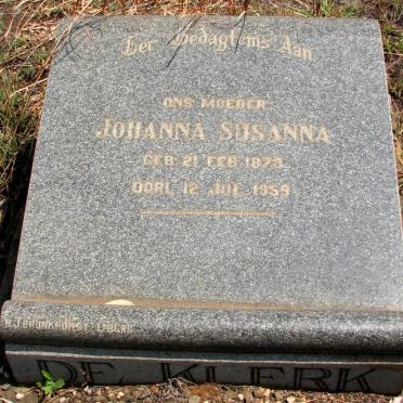 KLERK Johanna Susanna, de 1873-1959