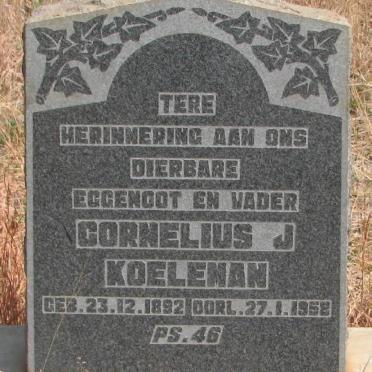 KOELEMAN Cornelius J. 1892-1958