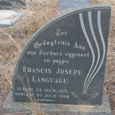 LANGUAGE Francis Joseph 1915-1958