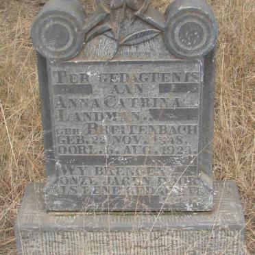 LANDMAN Anna Catrina nee BREITENBACH 1848-1923