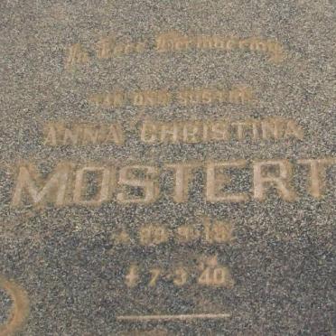 MOSTERT Anna Christina 1918-1940
