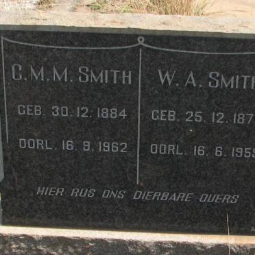 SMITH W.A. 1878-1959 &amp; C.M.M. 1884-1962