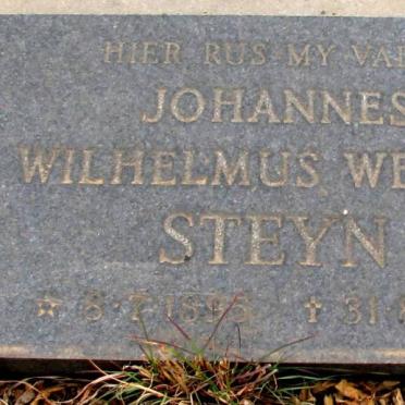 STEYN Johannes Wilhelmus WEssel 1895-1982