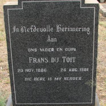 TOIT Frans, du 1886-1981