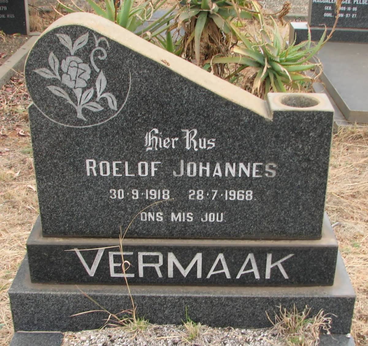 VERMAAK Roelof Johannes 1918-1968