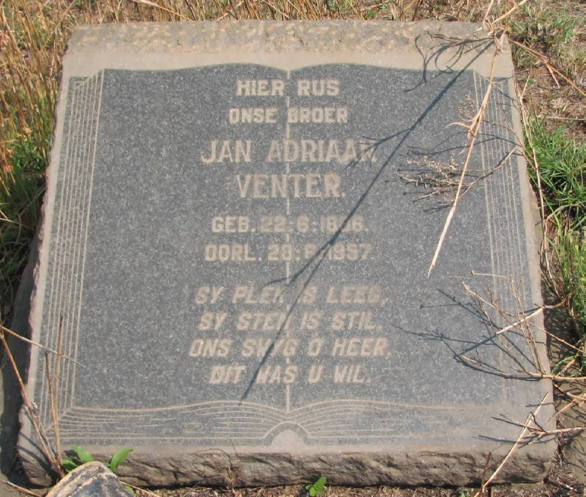VENTER Jan Adriaan 1886-1957