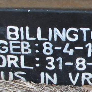 BILLINGTON R. 1935-1991
