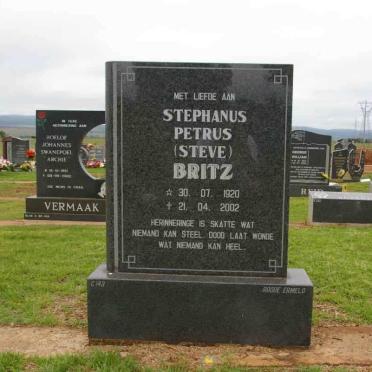 BRITZ Stephanus Petrus 1920-2002