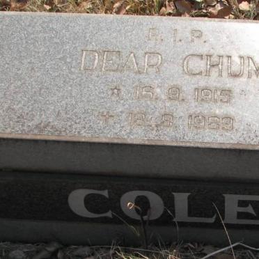 COLE Chum 1915-1989
