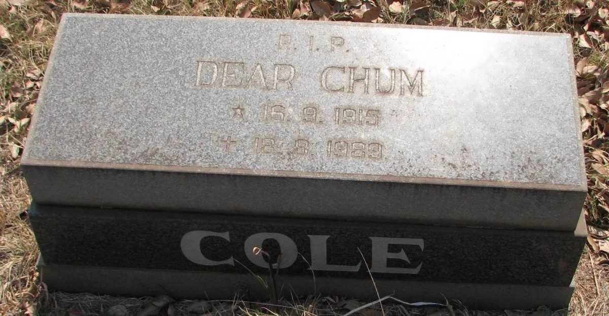 COLE Chum 1915-1989