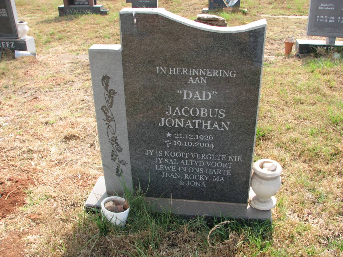 FOURIE Jacobus Jonathan 1926-2004