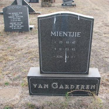 GARDEREN Mientjie, van 1947-1993