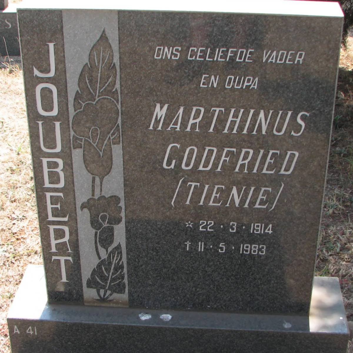 JOUBERT Marthinus Godfried 1914-1983