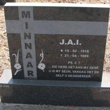 MINNAAR J.A.I. 1918-1989