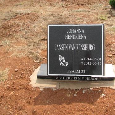 RENSBURG Johanna Hendriena, Jansen van 1914-2012