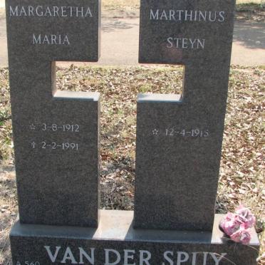 SPUY Marthinus Steyn, van der 1915- &amp; Margaretha Maria 1912-1991